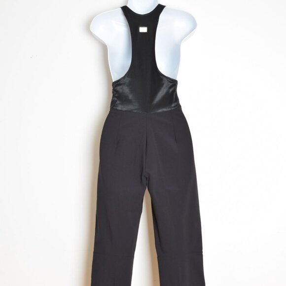 vintage Y2K Marithe Francois Girbaud suspender tuxedo pants jumpsuit black NWT - Picture 7 of 10